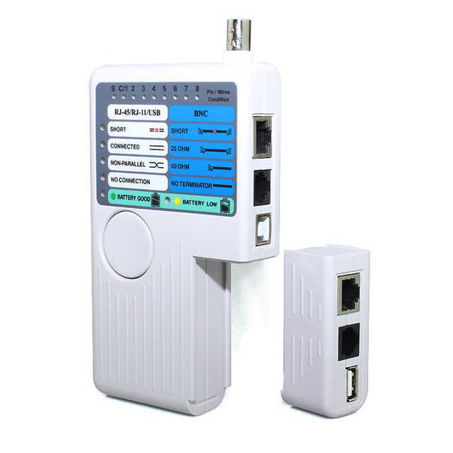 Profesyonel Network Kablo Test Cihazı- 4 in 1 - RJ11 RJ45 BNC USB