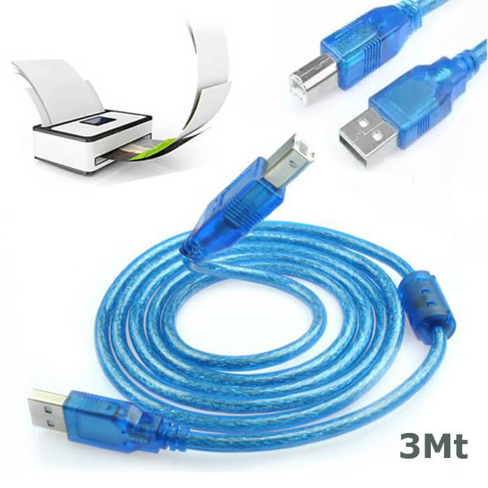 Yazici Kablosu Printer Usb 2.0 Filtreli 3 Metre