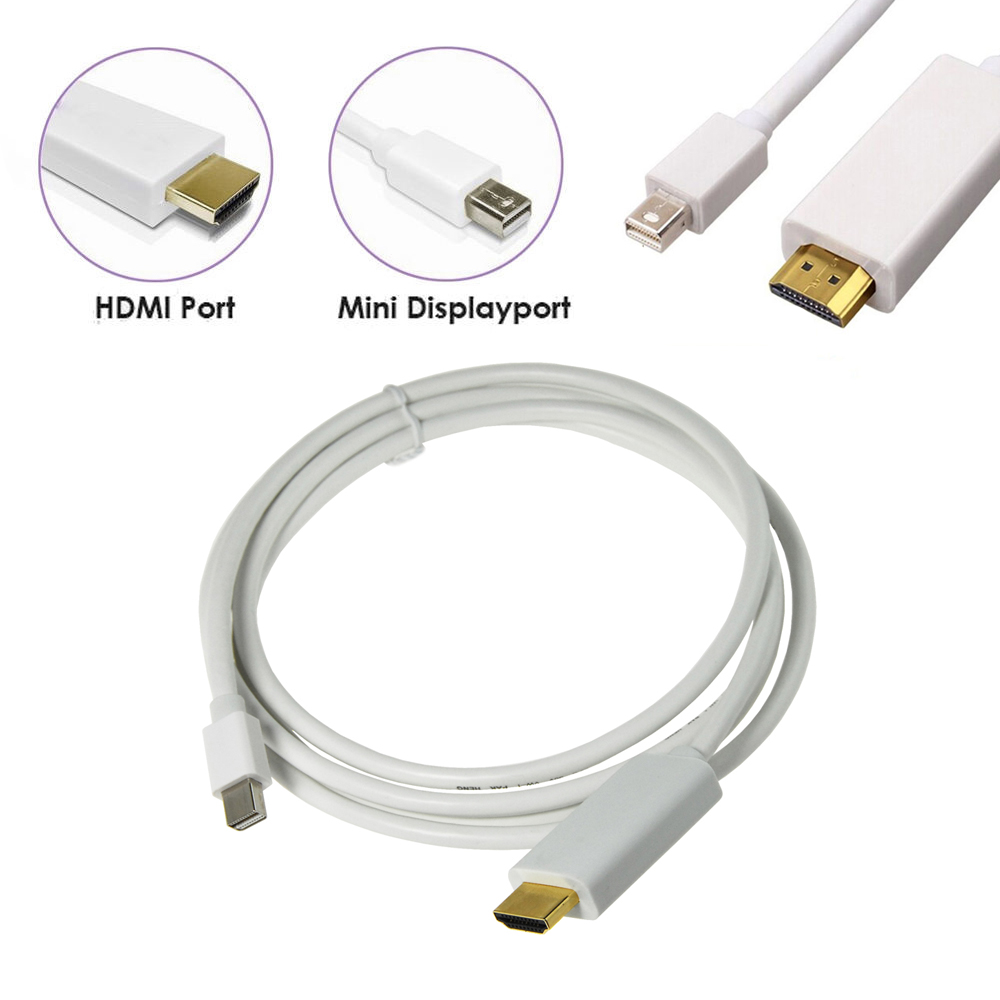 5M Mini Displayport To Hdmi Kablo Çevirici Mini Display Port Hdmi - Beyaz