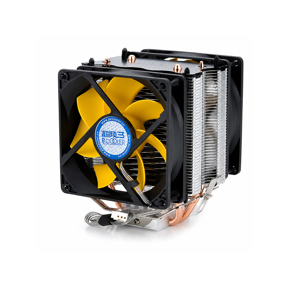 PCCOOLER S90D İşlemci Fanı CPU Soğutucu Intel AMD Uyumlu PWM Çift Fanlı Cooler