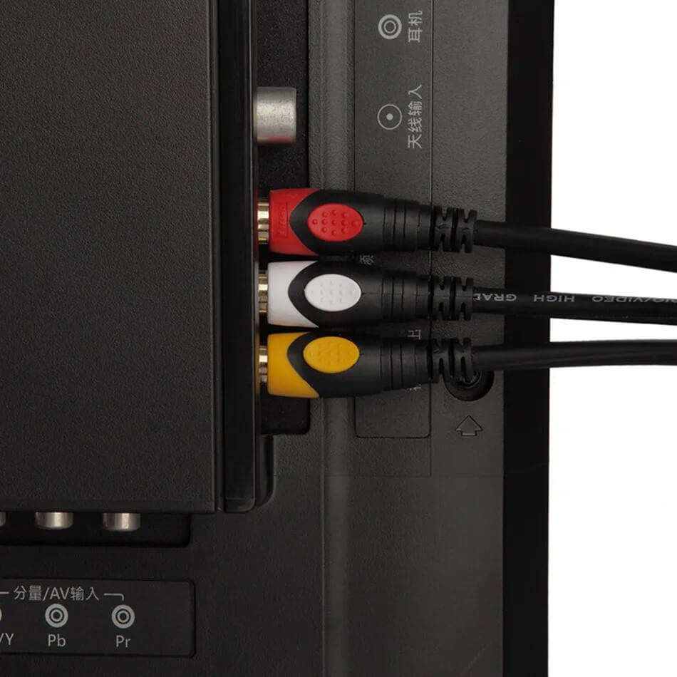 Koodmax - 3RCA Erkek to 3 Rca Lale Tos Scart Kompozit Ses Video Av Kablosu - 1.8 Metre