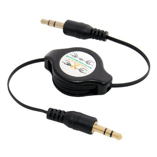 Aux Kablo 3.5Mm Ses Aktarım Ara Kablosu Makaralı Auks Kablo