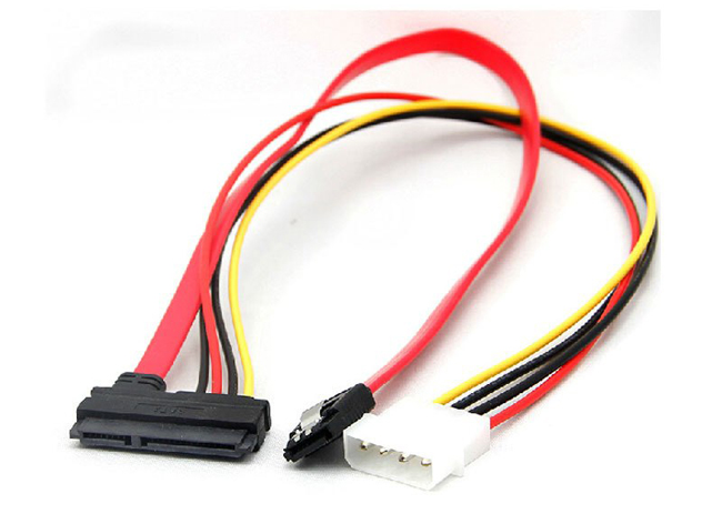 Sata To Sata Kablo 22 Pin To 7 Pin + 4 Pin Molex Power Kablo