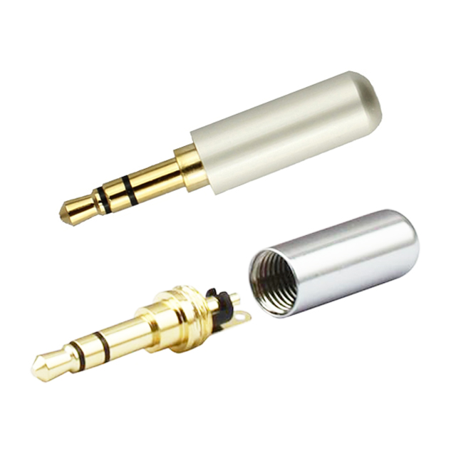 3.5Mm Stereo Jack Metal 3 Pin Stereo Erkek Konnektör 3 Boğumlu