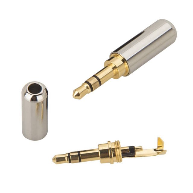 3.5Mm Stereo Jack Metal 3 Pin Stereo Erkek Konnektör 3 Boğumlu