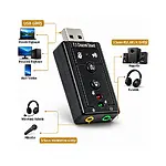 7.1 USB Ses Kartı Virtual Sound 3D