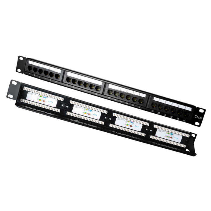 24 Port Cat6 UTP Patch Panel Dolu