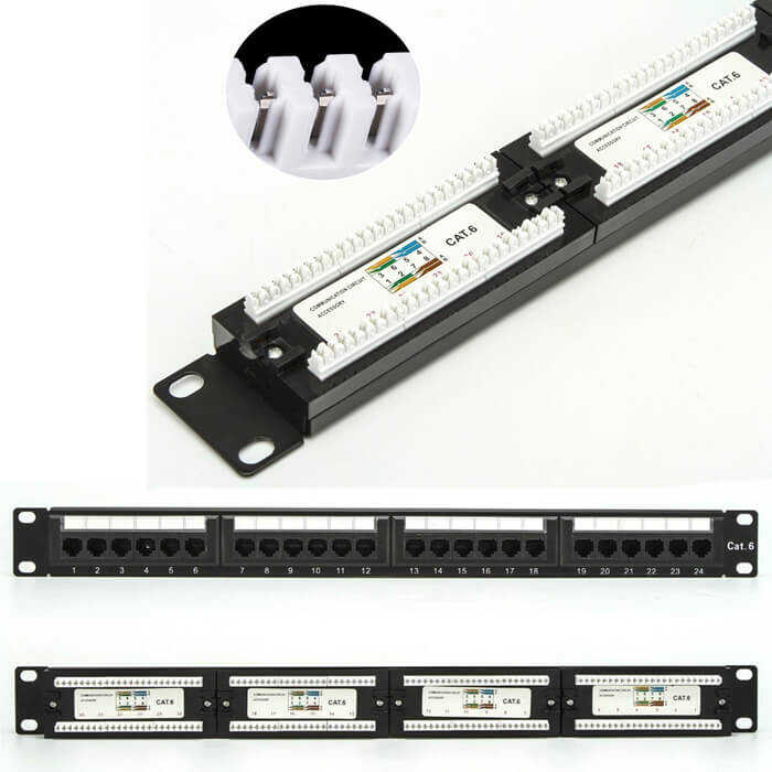 24 Port Cat6 UTP Patch Panel Dolu