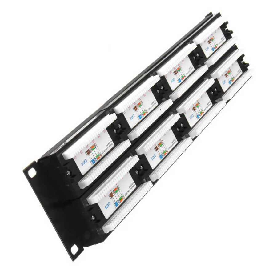 48 Port CAT 6 Patch Panel Dolu