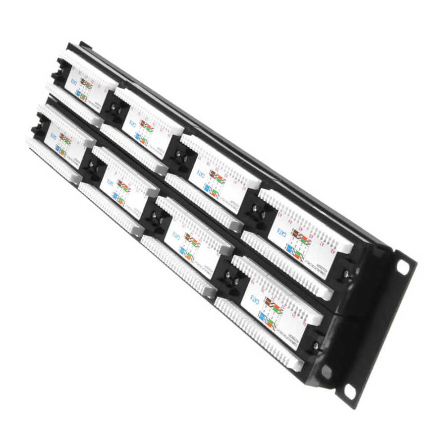 48 Port CAT 6 Patch Panel Dolu