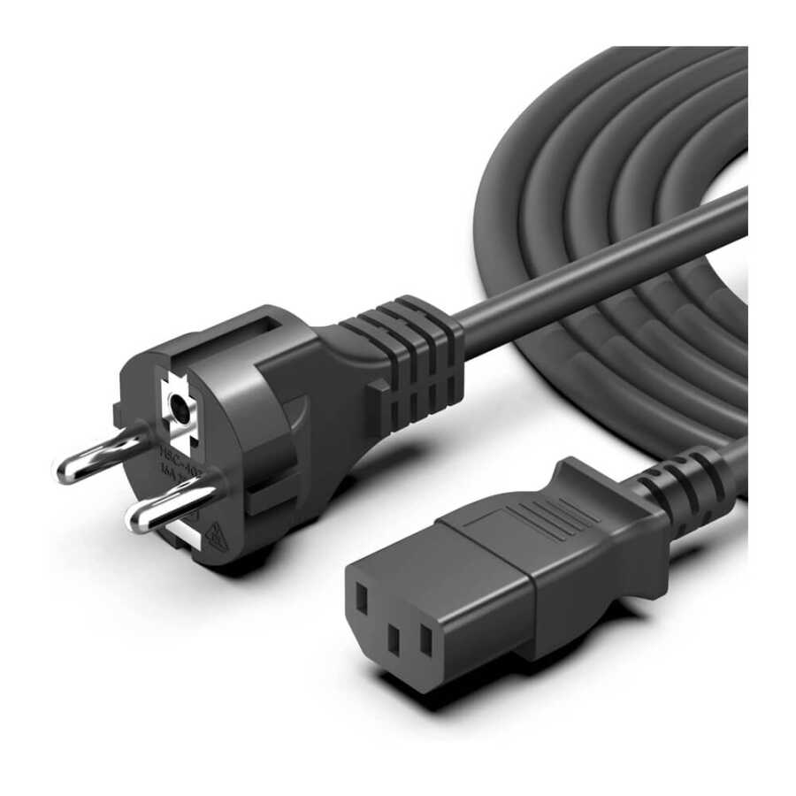 C13 Power Kablo ( Düz Fişli ) Kasa Monitör Ekran Power Güç Kablosu - Standart Power Kablosu - 1.8 mt
