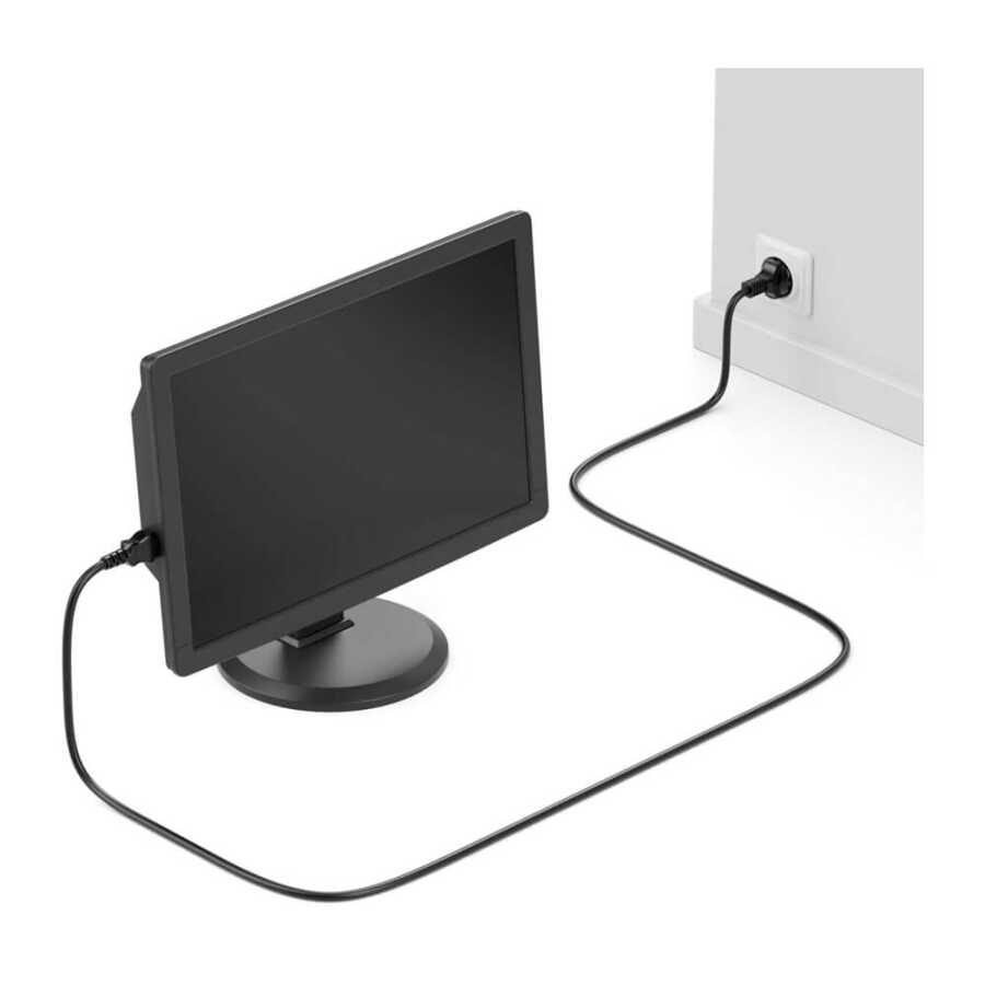 C13 Power Kablo ( Düz Fişli ) Kasa Monitör Ekran Power Güç Kablosu - Standart Power Kablosu - 1.8 mt