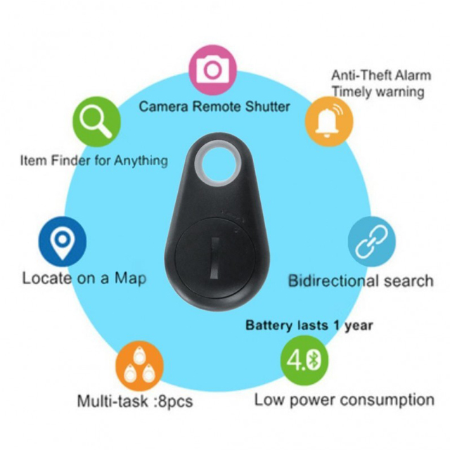 İtag Bluetooth Anahtarlık Kayıp Eşya Telefon Pet Yön Bulucu - Siyah