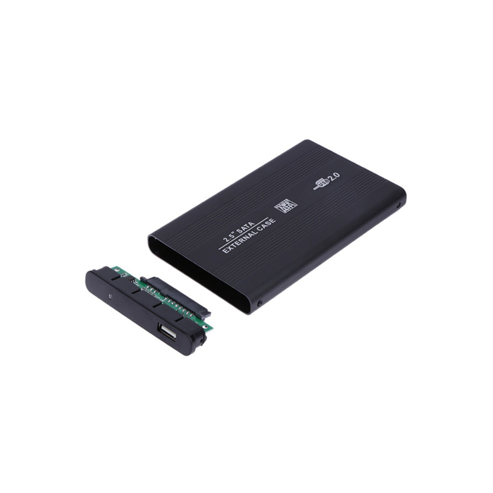 2.5" Usb 2.0 Sata Hdd Harddisk Kutusu Alüminyum Gövde - Harici Hdd Kutu - Siyah