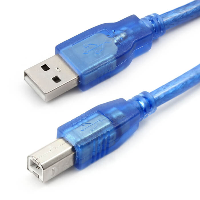 10M Usb Yazıcı Kablosu Kaliteli - Çift Filtreli - Mavi - Usb 2.0