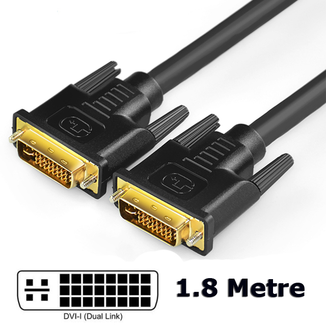 Dvi To Dvi Kablo Çift Filtreli Dvi-I Dual Link 24+5 - 1.8 Metre
