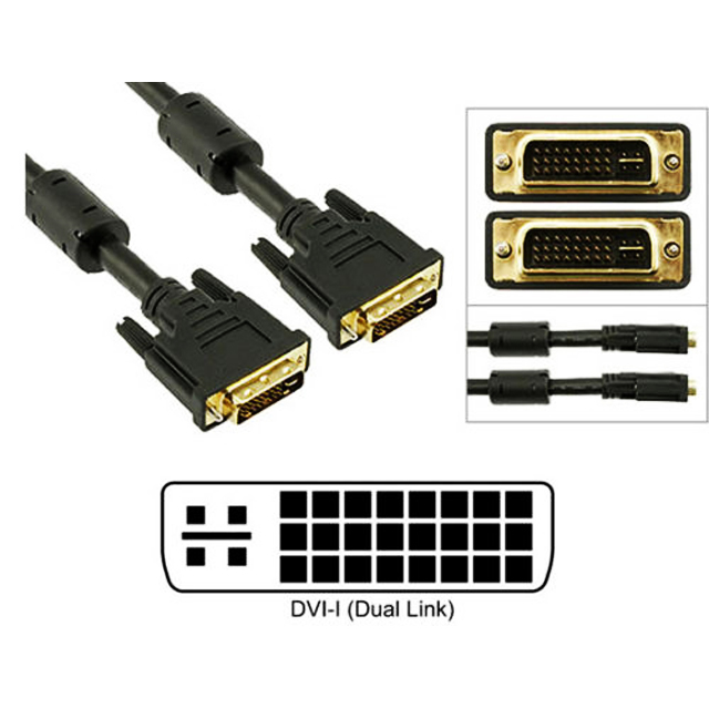 Dvi To Dvi Kablo Çift Filtreli Dvi-I Dual Link 24+5 - 1.8 Metre