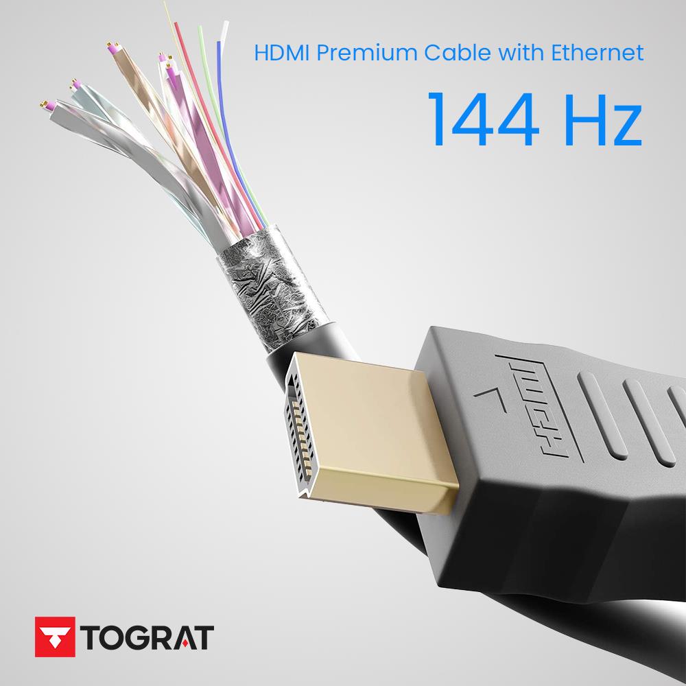 3 Metre HDMI Kablo - v1.4b - Full HD 3D 1080P 144Hz - Görüntü, Ses ve İnternet Aktarım Premium HDMI Kablosu