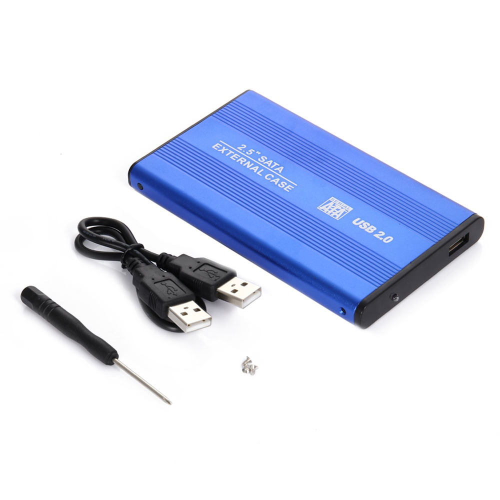 2.5" Usb 2.0 Sata Hdd Harddisk Kutusu Alüminyum Gövde - Harici Hdd Kutu - Mavi
