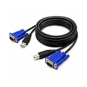 1.5m Usb Kvm Vga Kablosu Switch Bağlanti Kablosu - E/E