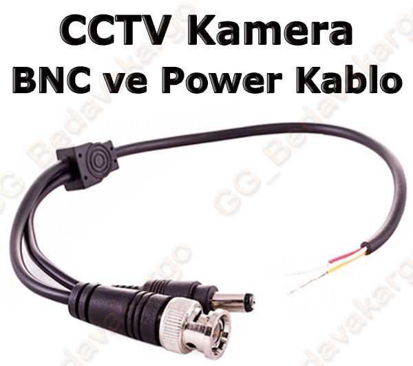 Güvenlik Kamera Kablosu Bnc Ve Jak Fişli