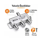 3 lü Uydu Splitter Kablo TV Çoklayıcı Dağıtıcı
