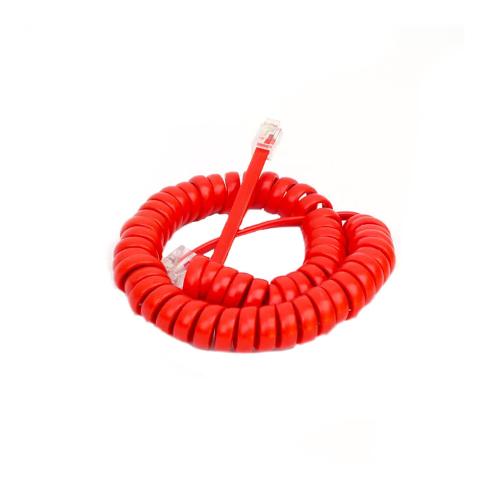 2M Spiral Telefon Ahize Kablosu - Kırmızı