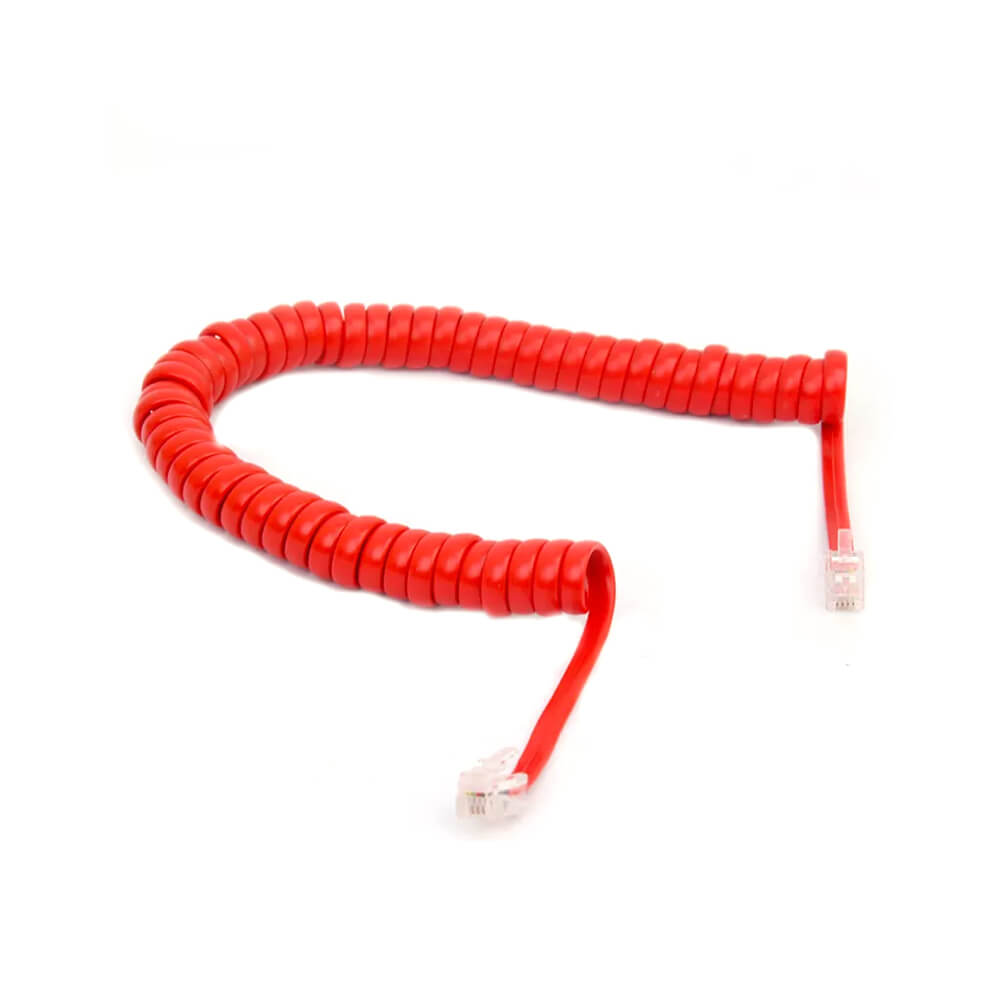 2M Spiral Telefon Ahize Kablosu - Kırmızı