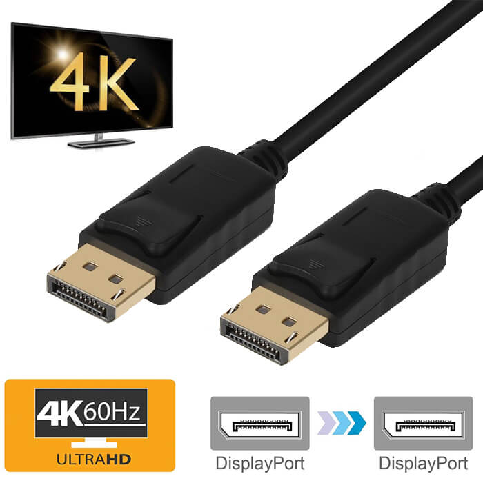 10M Metre Displayport To Display Port 4K Freesync Kablo