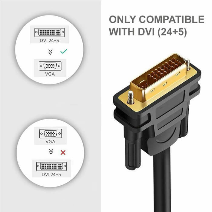 10M 24+5 Dvi To Vga Kablo - Altın Uç - Filitreli