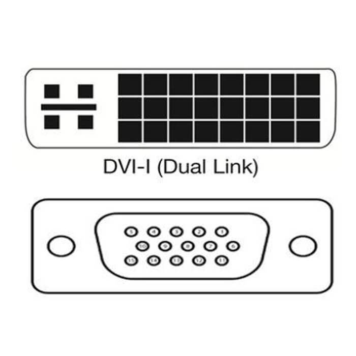 10M 24+5 Dvi To Vga Kablo - Altın Uç - Filitreli