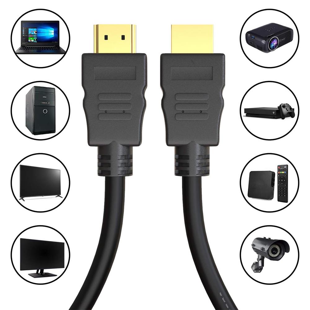 1 Metre HDMI Kablo - v1.4b - Full HD 3D 1080P 144Hz - Görüntü, Ses ve İnternet Aktarım Premium HDMI Kablosu