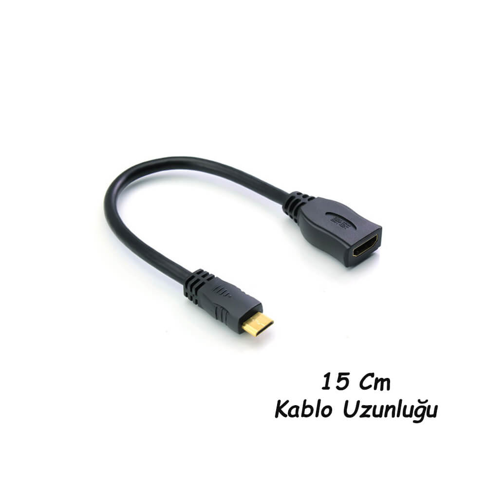 Tablet Uyumlu Mini Hdmi To Hdmi Kablo Çevirici