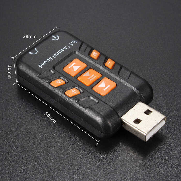 8.1 USB Ses Kartı Virtual Sound 3D - Usb Harici Ses Kartı Chipli Versiyon