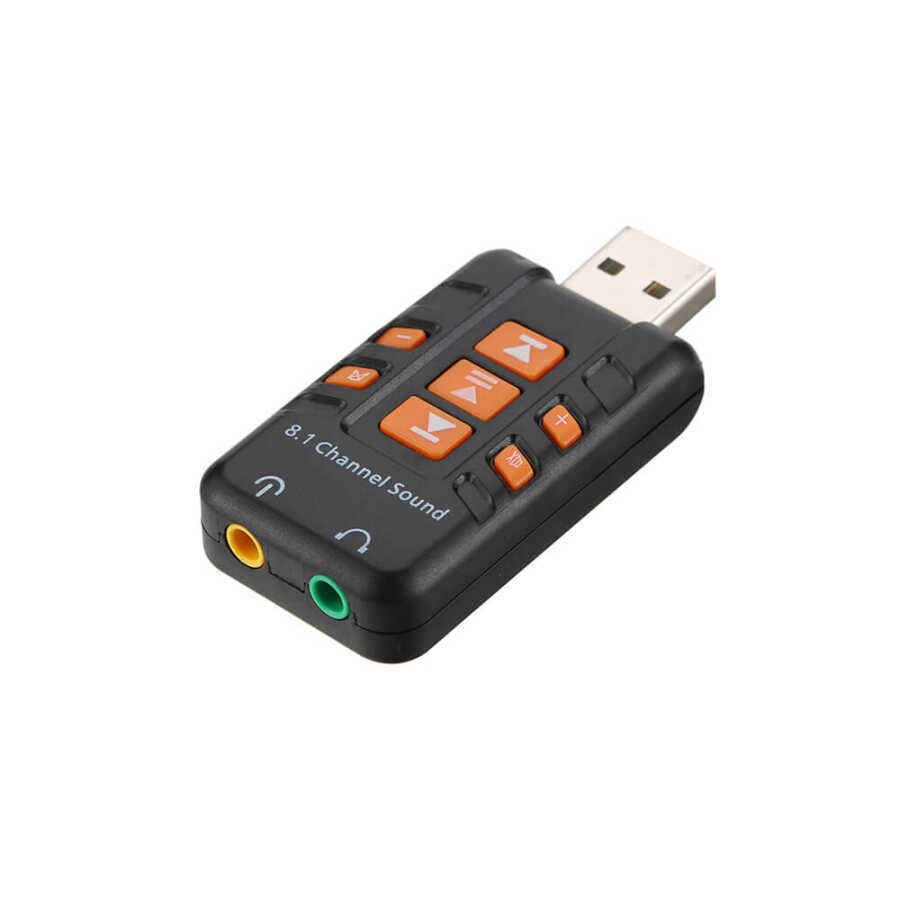 8.1 USB Ses Kartı Virtual Sound 3D - Usb Harici Ses Kartı Chipli Versiyon