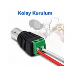 Bnc Cctv Kamera Konnektörü Cat-5/Cat-6 Bağlama