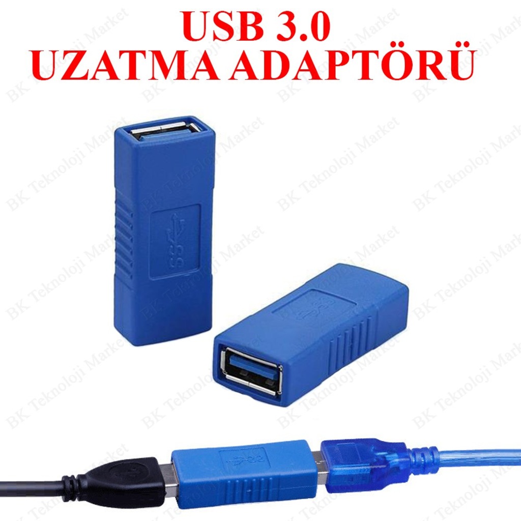 Usb 3.0 Dişi - Dişi Uzatma Adaptörü