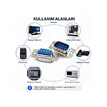 9 Pin Erkek D-Sub Konnektör Db9 Lehim Tipi Rs232 Seri Pc