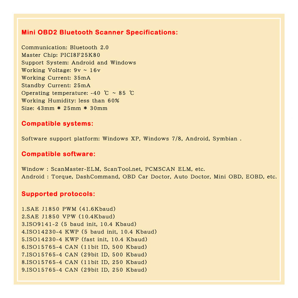 ELM327 OBD2 V1.5 Pic18f25k80 Bluetooth Araç Arıza Tespit Cihazı