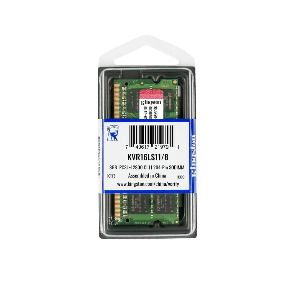 Kingston 8GB DDR3L 1600 MHz Notebook Ram Bellek - KVR16LS11/8 - 1.35v