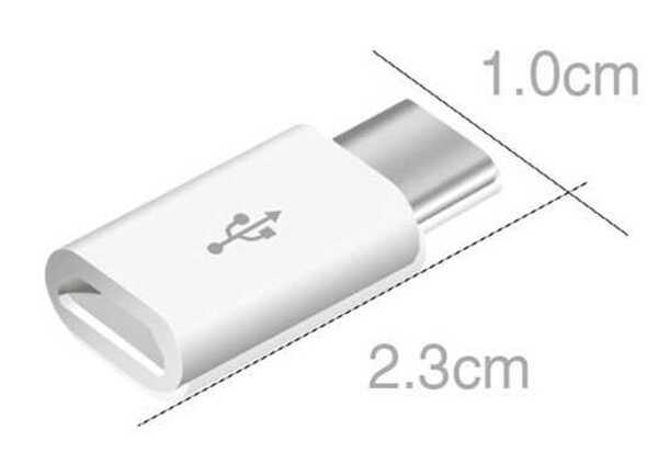 Micro Usb Type C Çevirici Type-C Dönüştürücü - Beyaz