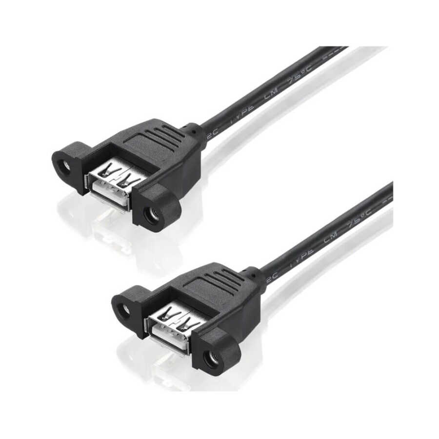Usb Dişi Dişi Uzatma Priz Panel Montaj Tipi Uzatma Kablosu - 30cm