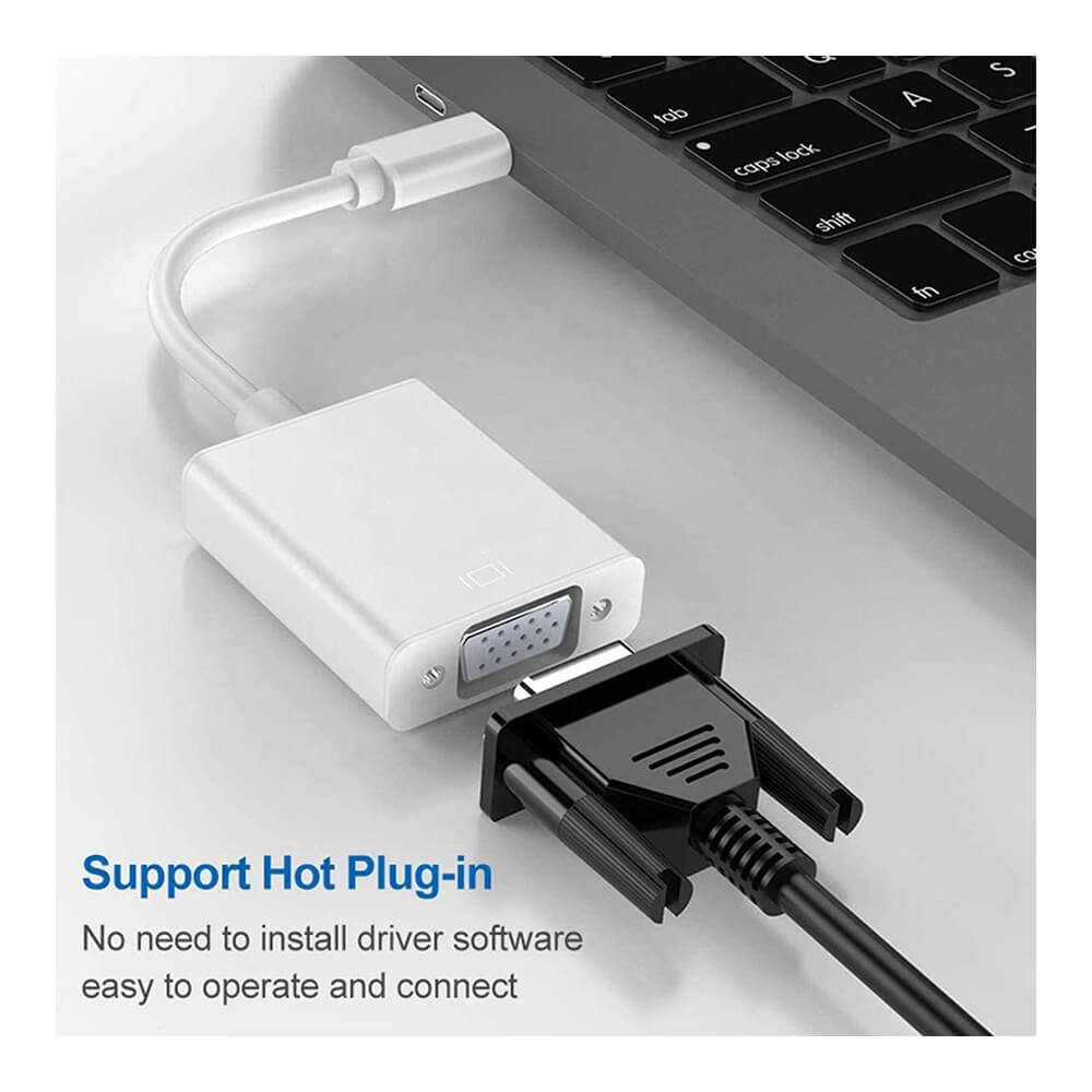 Usb Type C To Vga Çevirici Dönüştürücü Kablo Type-C Macbook