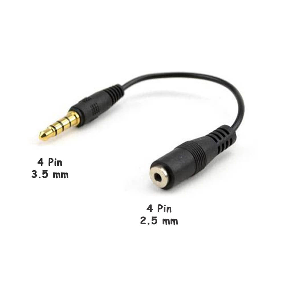 2.5 MM Dişi To 3.5 MM Erkek Kulaklık Çevirici Dönüştürücü 4 Pin Kablo