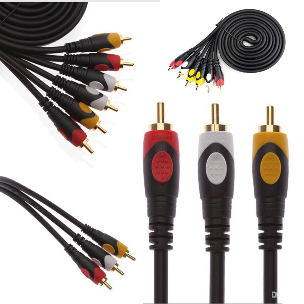 10M 3 Rca To 3Rca Ses Video Sinyal Kablosu - Özel Bakır Seri 10M 3 Rca To 3Rca Ses Video Sinyal Kablosu - Özel Bakır Seri
