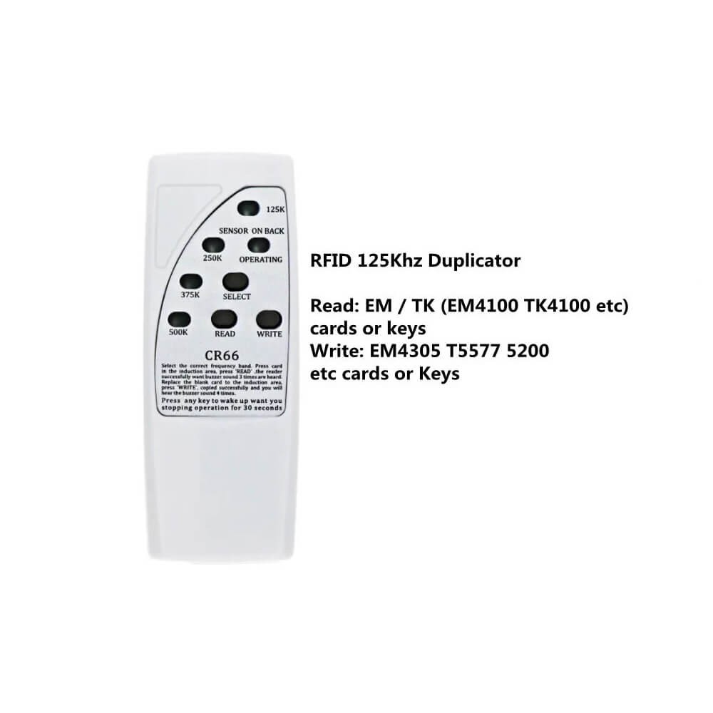 125Khz RFID Kart Anahtarlık ve Göstergeç Kopyalama Cihazı CR66 125Khz RFID Kart Anahtarlık ve Göstergeç Kopyalama Cihazı CR66