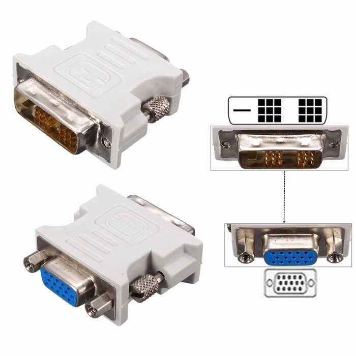 18+1 DVI to VGA Çevirici Dönüştürücü Dvi-D Single Link to Vga 18+1 DVI to VGA Çevirici Dönüştürücü Dvi-D Single Link to Vga