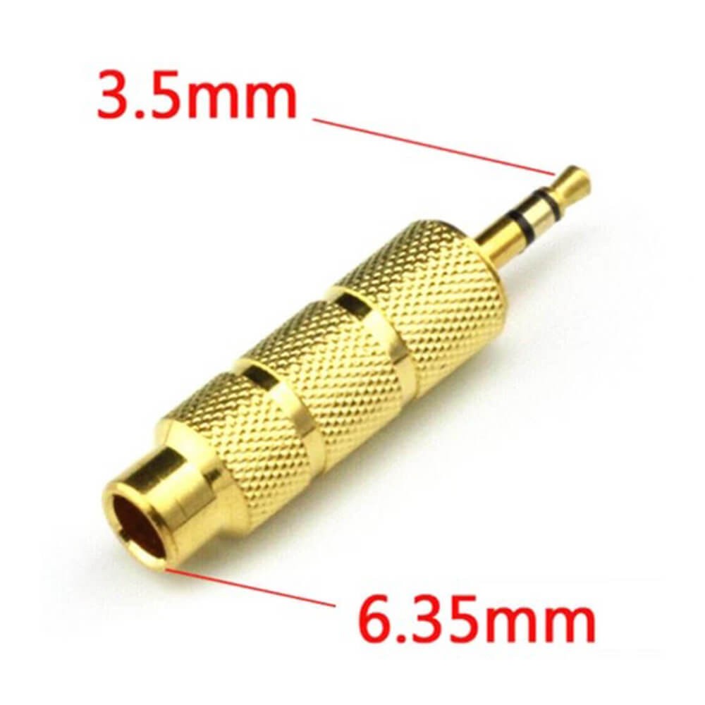 6.3mm Dişi to 3.5mm Erkek Stereo Çevirici Jak Adaptör - Gold Plated 6.3mm Dişi to 3.5mm Erkek Stereo Çevirici Jak Adaptör - Gold Plated
