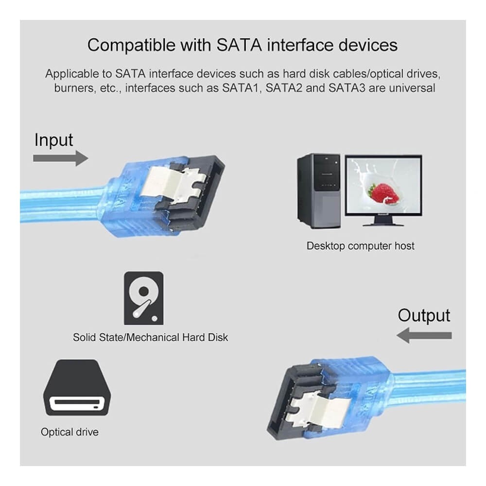 50cm SATA 3.0 Data Kablosu - 6Gbps - SSD & HDD Uyumlu, Kilitli Metal Başlıklı Hızlı Veri Aktarımı 50cm SATA 3.0 Data Kablosu - 6Gbps - SSD & HDD Uyumlu, Kilitli Metal Başlıklı Hızlı Veri Aktarımı