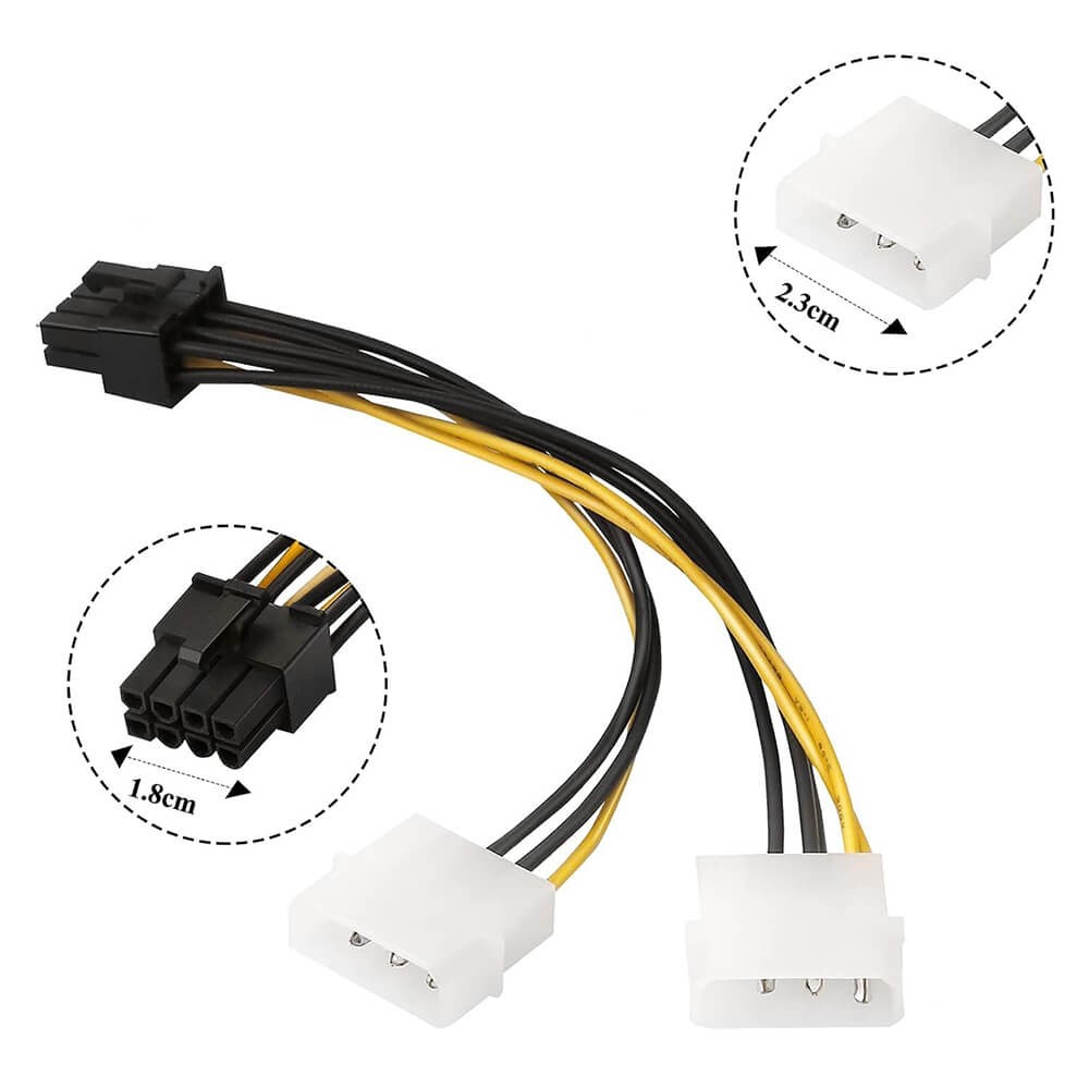 8 Pin Ekran Karti Power Kablosu - Pcıe Ekran Kartı Güç Kablo 8 Pin Power To Molex 8 Pin Ekran Karti Power Kablosu - Pcıe Ekran Kartı Güç Kablo 8 Pin Power To Molex